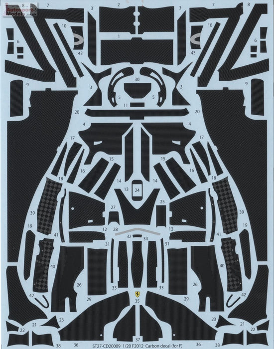 Studio27 St27 Cd20009 Ferrari F2012 Decal For Fujimi 1/20 Decal For Car Models- Japan Figure Store - #1 Bring To You The Best Japanese Goods