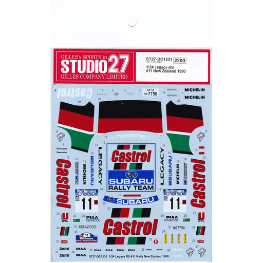Studio27 1/24 Subaru Legacy Rs No.11 New Zealand 1990 Decal Scale Car Parts- Japan Figure Store - #1 Bring To You The Best Japanese Goods