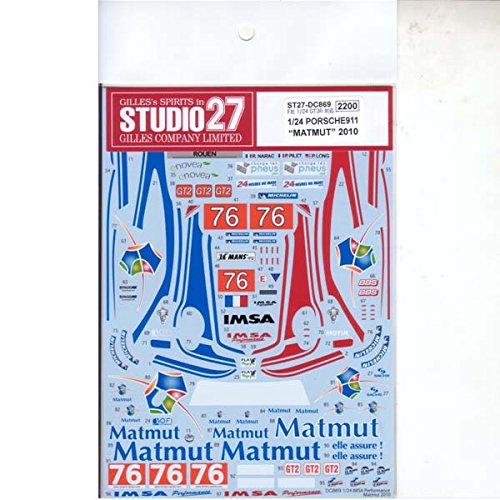 Studio27 St27 Dc869 Gt3r Porsche 911 Matmut #76 2010 Decal For Fujimi 1/24 Scale Car Decal- Japan Figure Store - #1 Bring To You The Best Japanese Goods