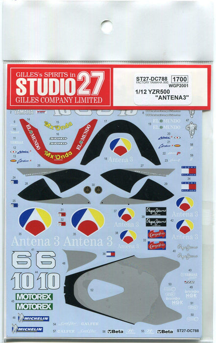 Studio27 1/12 Yamaha Yzr500 6/10 Wgp 2001 Japanese Decal For Plastic Car Model- Japan Figure Store - #1 Bring To You The Best Japanese Goods