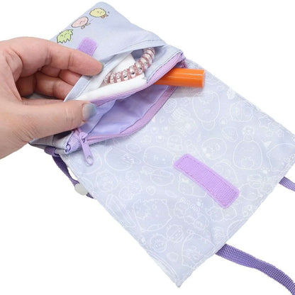 Sumikko Gurashi Clip Pouch Multi Pocket Shoulder Purple San-X Japan Makeup Beauty Hall- Japan Figure Store - #1 Bring To You The Best Japanese Goods