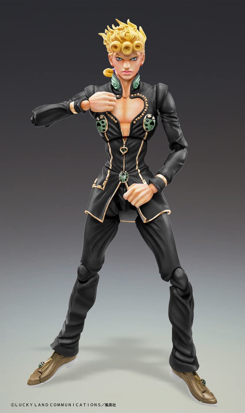 MEDICOS Super Action Statue Giorno Giovanna Ver. Black Figure Jojo'S Bizarre Adventure: Golden Wind- Japan Figure Store - #1 Bring To You The Best Japanese Goods