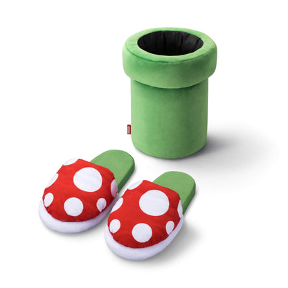 NINTENDO Super Mario Home & Party Room Slippers Piranha Plant/Earthen Pipe- Japan Figure Store - #1 Bring To You The Best Japanese Goods