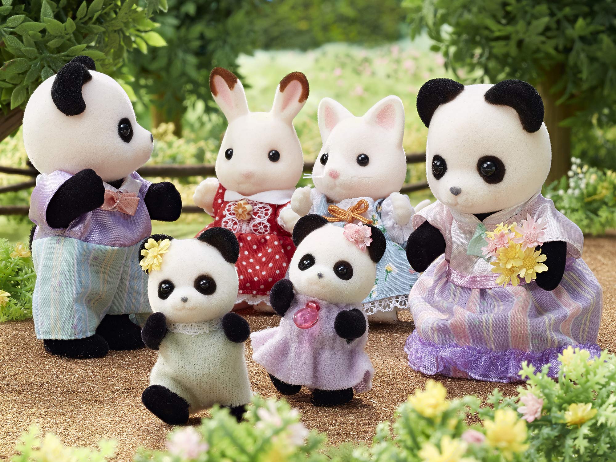 Epoch Sylvanian Families Panda Doll Set FS-39 St Mark Certified Toy for Ages 3+- Japan Figure Store - #1 Bring To You The Best Japanese Goods