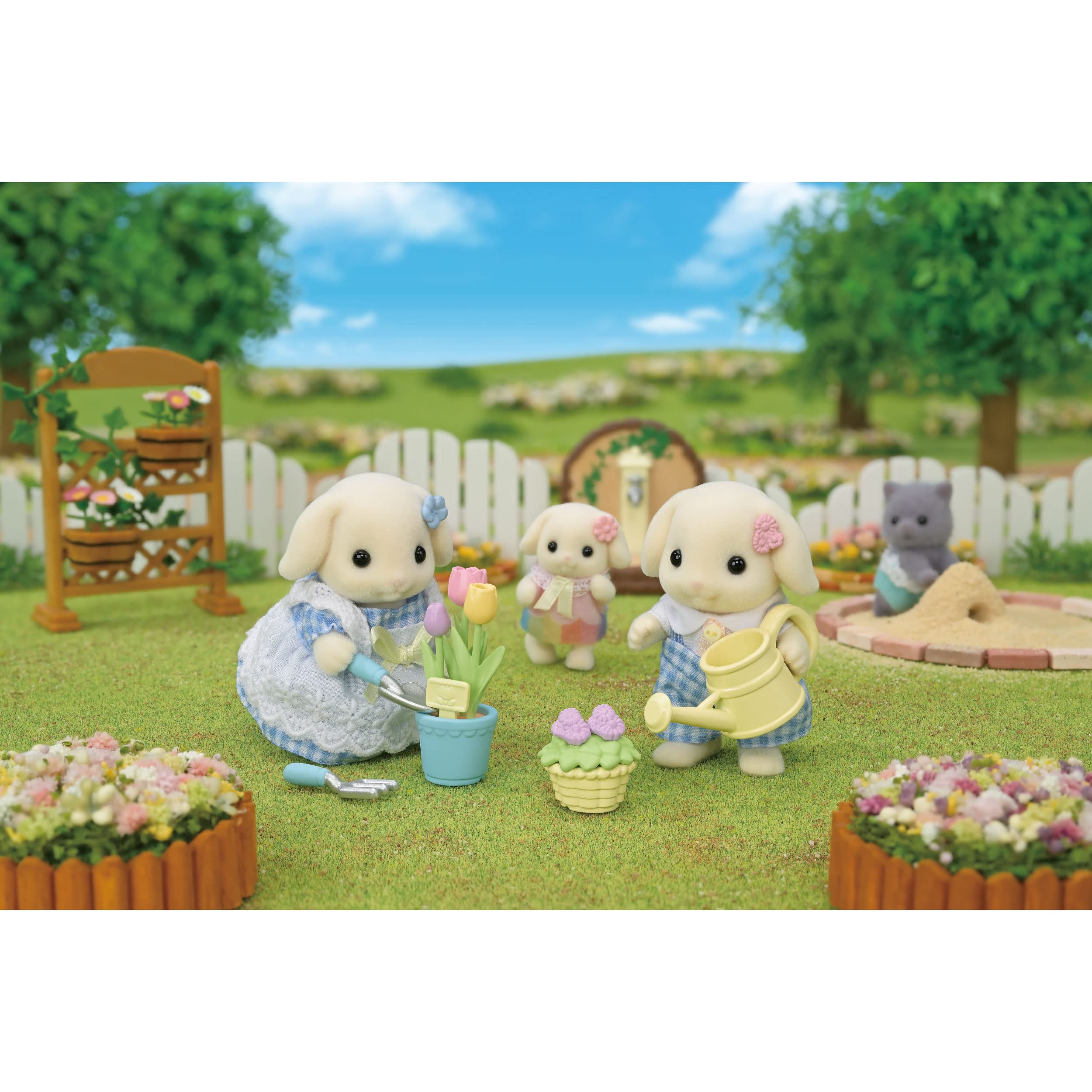 Epoch Sylvanian Families Flora Rabbit Siblings Doll & Furniture Set Toy Dollhouse for Ages 3+- Japan Figure Store - #1 Bring To You The Best Japanese Goods