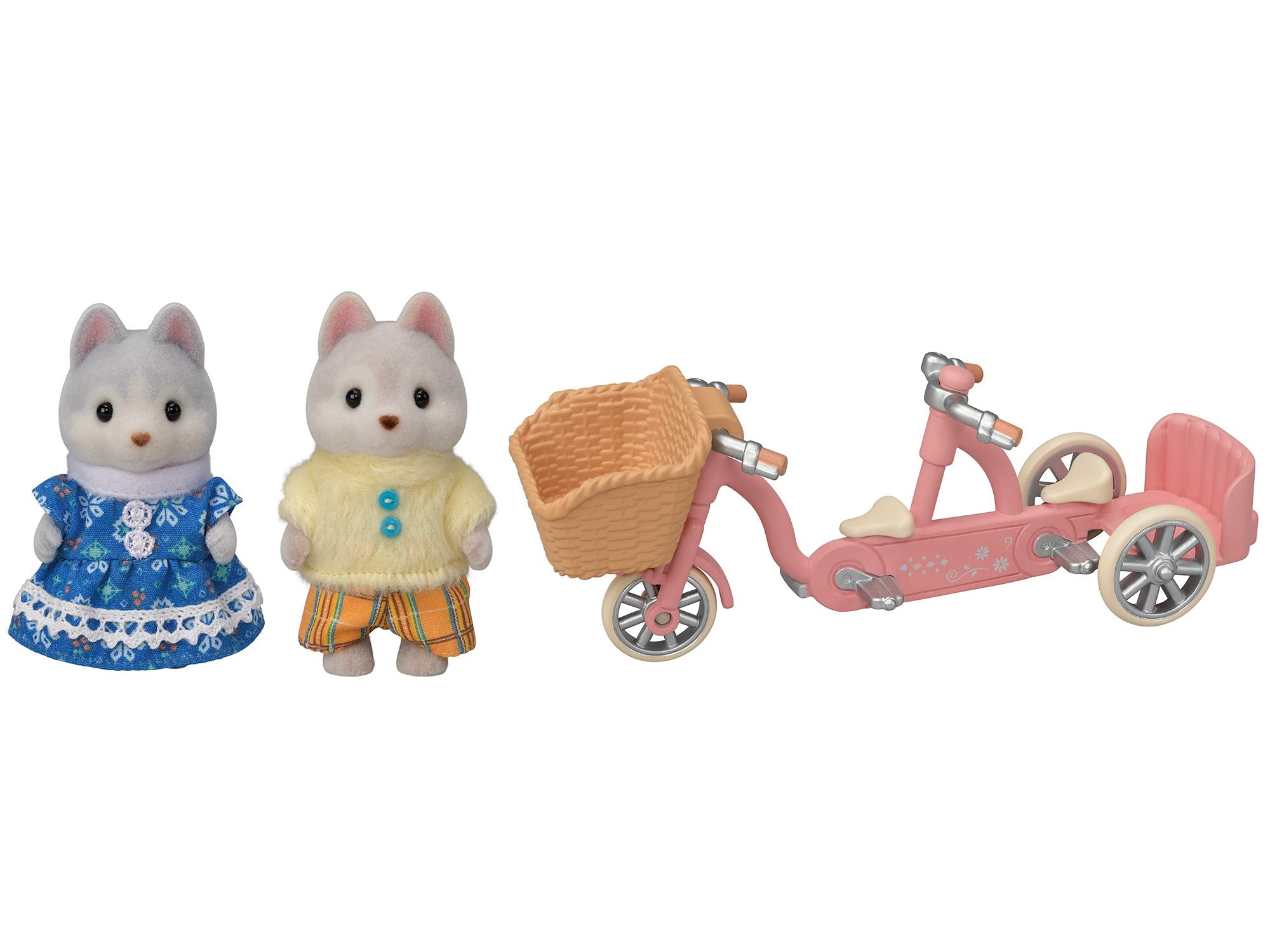 Epoch Sylvanian Families Husky Siblings Cycling Doll and Furniture Set Age 3+- Japan Figure Store - #1 Bring To You The Best Japanese Goods