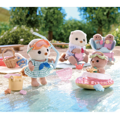 Epoch Sylvanian Families Sea Otter Siblings Play Set Toy Dollhouse Furniture for Ages 3+- Japan Figure Store - #1 Bring To You The Best Japanese Goods