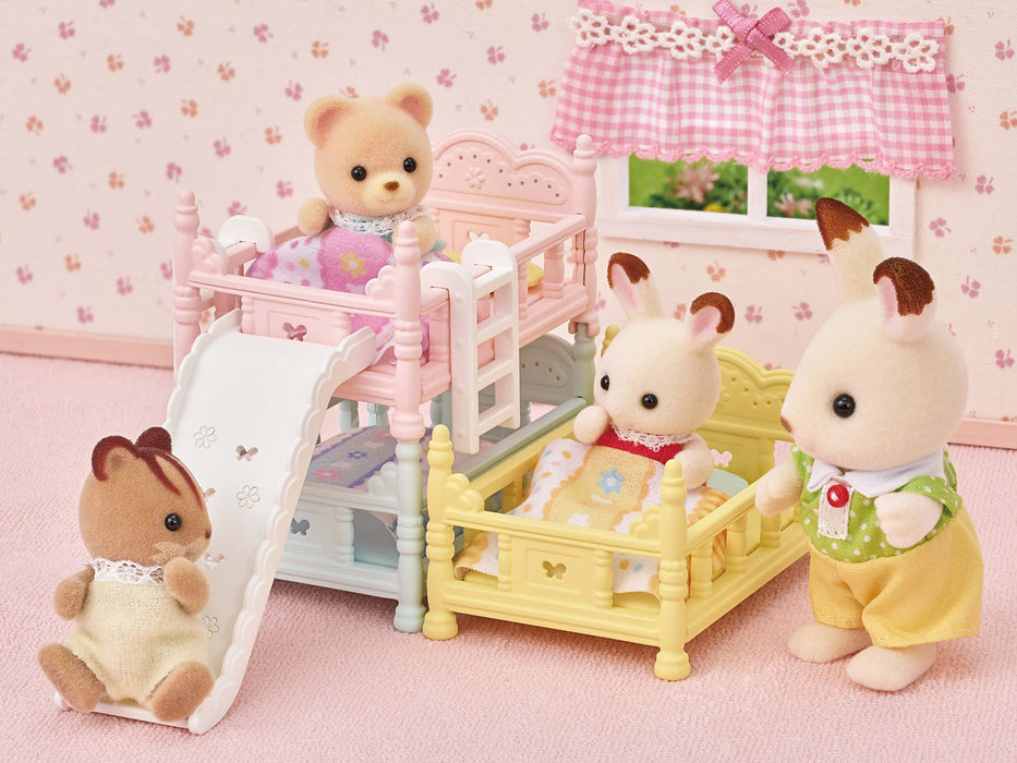 Epoch Sylvanian Families Triple Baby Bed Toy St Mark Certified Age 3 and Up- Japan Figure Store - #1 Bring To You The Best Japanese Goods