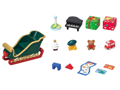 Epoch Sylvanian Families Seasonal Lion Santa Christmas Set SE-206 Certified Toy Dollhouse For Ages 3+- Japan Figure Store - #1 Bring To You The Best Japanese Goods