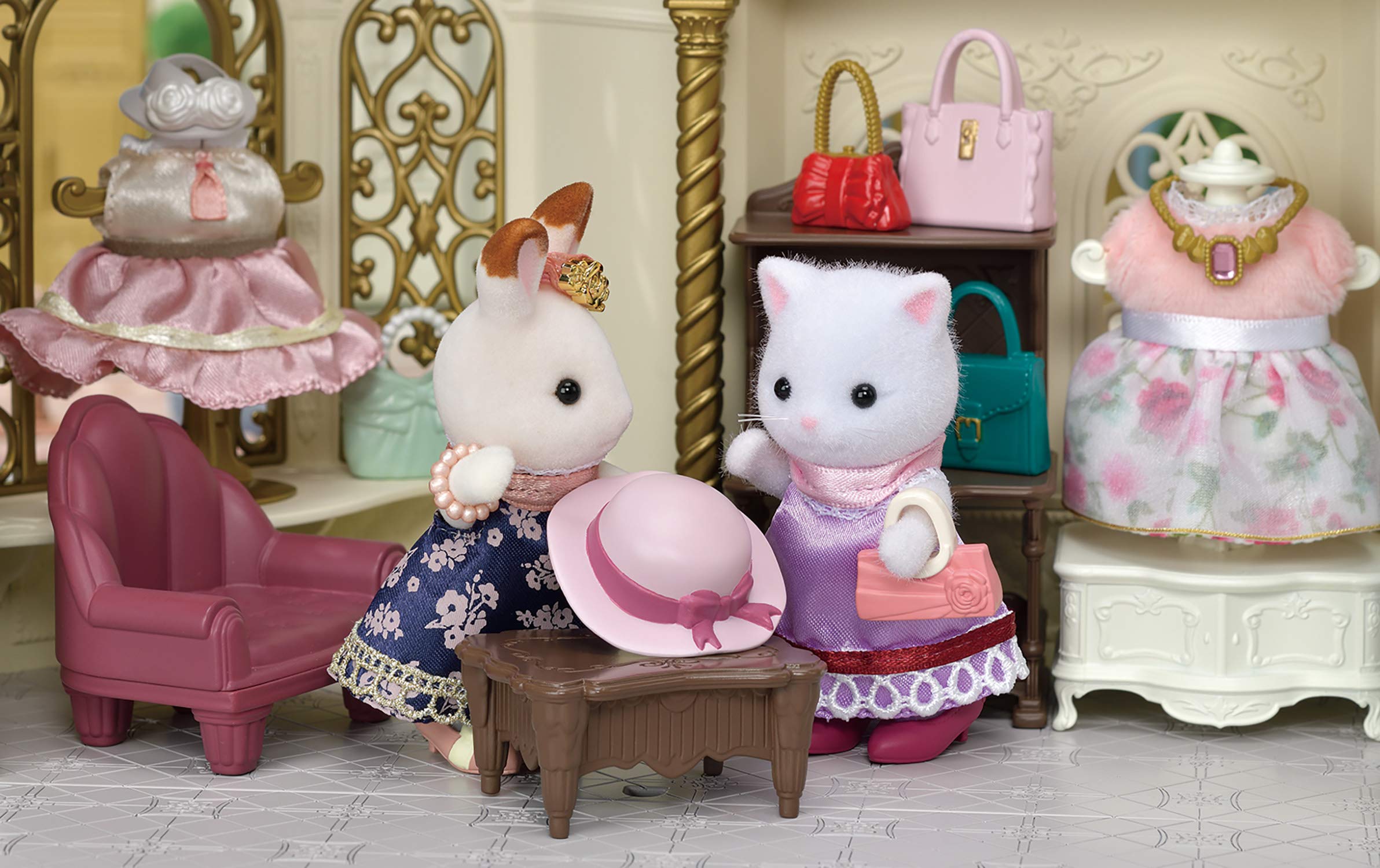 Epoch Sylvanian Families Town Persian Cat Set TVS-9 St Mark Certified Toy Dollhouse Ages 3+- Japan Figure Store - #1 Bring To You The Best Japanese Goods