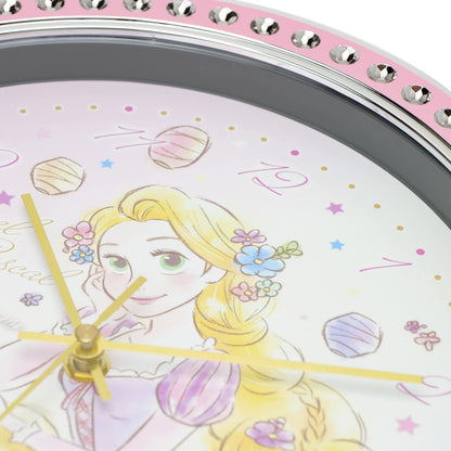 Ts Factory Wall Clock Disney Rapunzel Jewelry Wall Clock Analog Quiet Continuous Second Hand Pink Dn-5520251Ra- Japan Figure Store - #1 Bring To You The Best Japanese Goods
