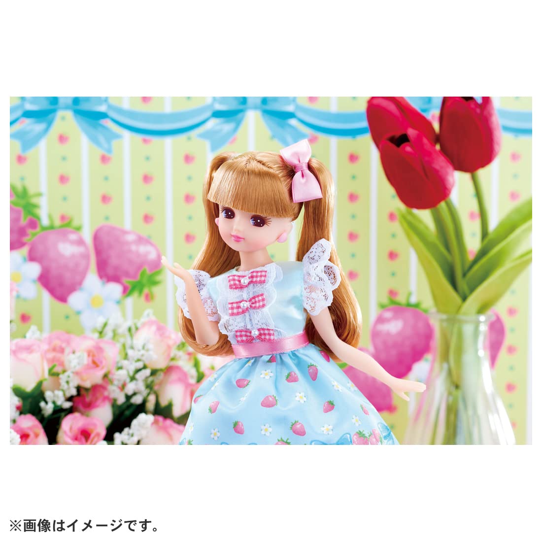 Takara Tomy Licca-Chan Doll Ld-11 Strawberry Ribbon Dress-Up Doll Japan 3+ Toy Safety St Mark Certified- Japan Figure Store - #1 Bring To You The Best Japanese Goods