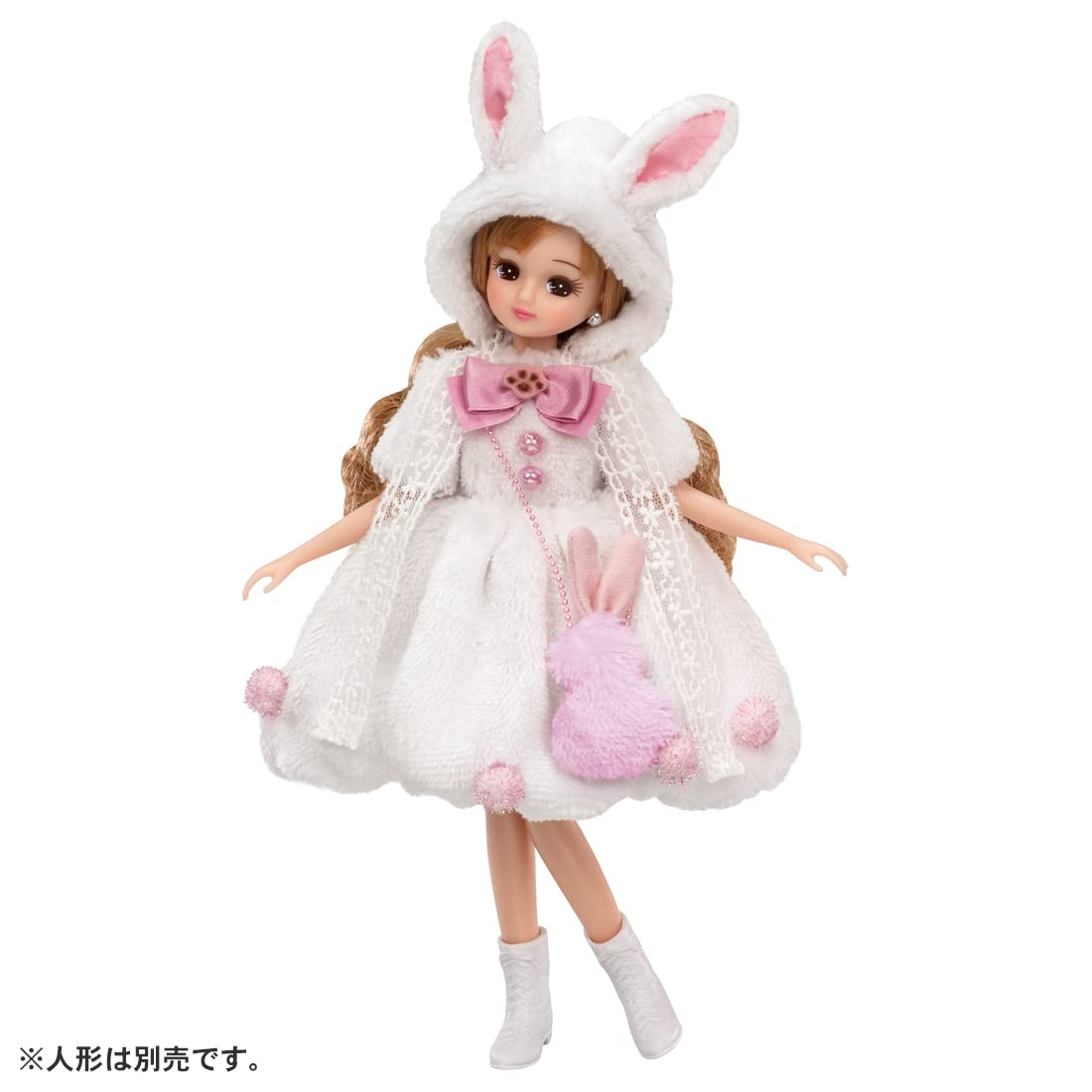 TAKARA TOMY Licca Doll Thick & Fluffy White Bunny Outfit- Japan Figure Store - #1 Bring To You The Best Japanese Goods