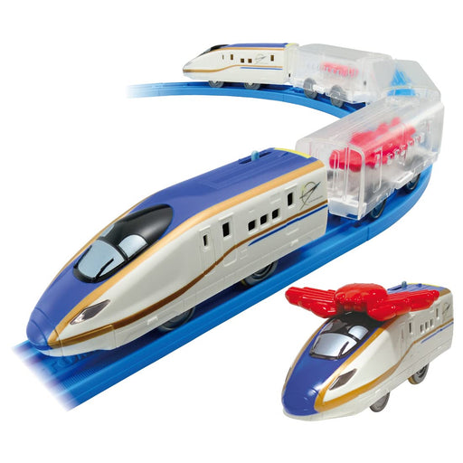 TAKARA TOMY Pla-Rail Seafood Delivery Train E7 Series Shinkansen Kagayaki- Japan Figure Store - #1 Bring To You The Best Japanese Goods