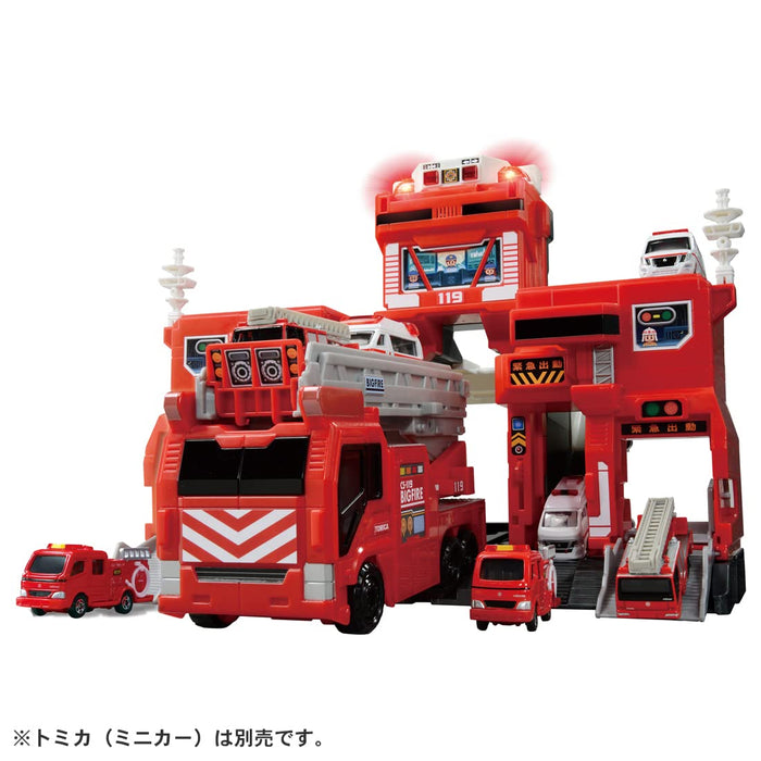 Takara Tomy Tomica Deformation Dispatch Big Fire Command Station Mini Car Toy Boys 3+ Japan St Mark Certified- Japan Figure Store - #1 Bring To You The Best Japanese Goods