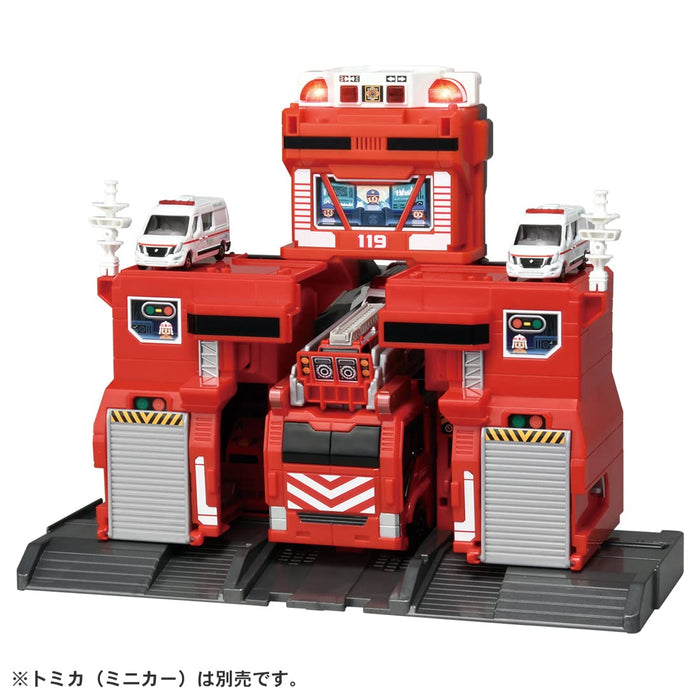 Takara Tomy Tomica Deformation Dispatch Big Fire Command Station Mini Car Toy Boys 3+ Japan St Mark Certified- Japan Figure Store - #1 Bring To You The Best Japanese Goods