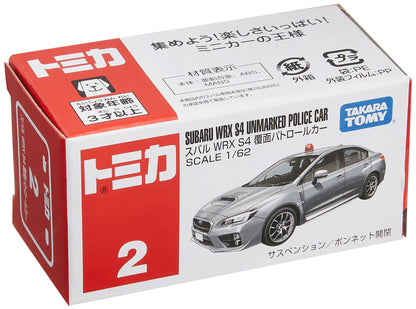 Takara Tomy Tomica 2 Subaru Wrx S4 Unmarked Police Car 860167 1/62 Scale Cars- Japan Figure Store - #1 Bring To You The Best Japanese Goods