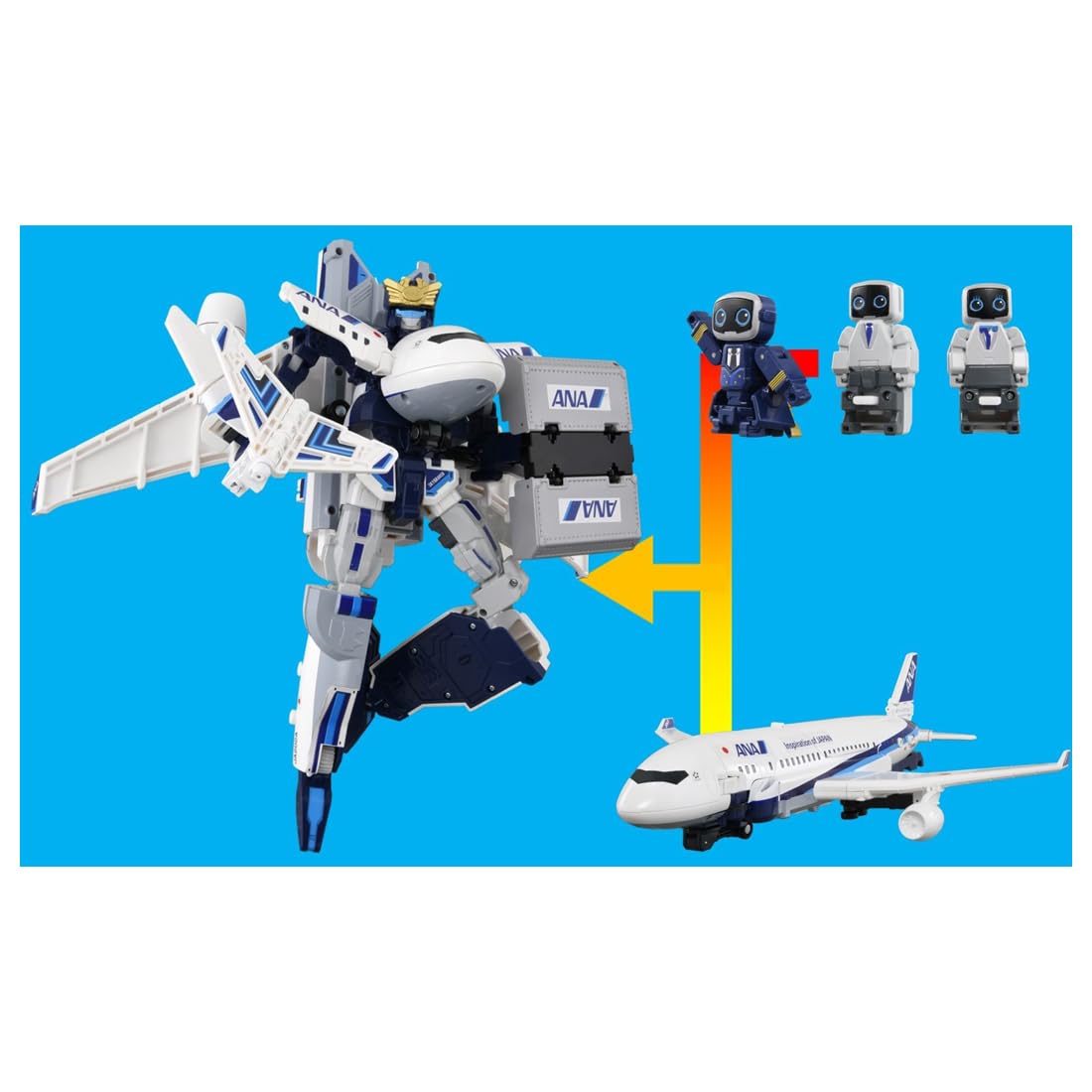 Takara Tomy Tomica Job Labor DX Sky Braver Ana Jet Airliner Mini Car Toy 3+- Japan Figure Store - #1 Bring To You The Best Japanese Goods