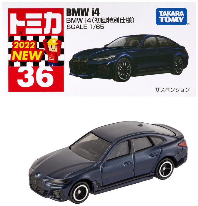 Takara Tomy Tomica No.36 BMW i4 First Edition Mini Car Toy for Kids 3+- Japan Figure Store - #1 Bring To You The Best Japanese Goods