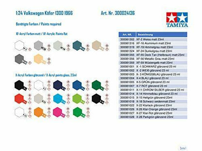Tamiya 1/24 Volkswagen 1300 Beetle 1966 Plastic Model Kit- Japan Figure Store - #1 Bring To You The Best Japanese Goods