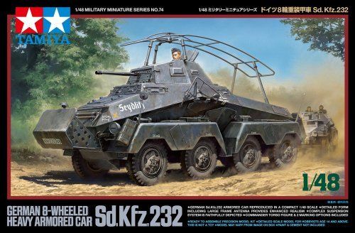 Tamiya 1/48 German 8-wheels Heavy Armored Car Sd.kfz.232 Model Kit Japan- Japan Figure Store - #1 Bring To You The Best Japanese Goods