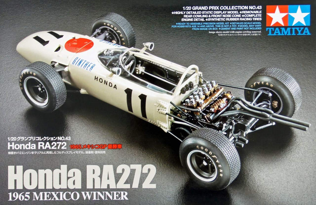 TAMIYA 20043 Honda Ra272 1965 Mexico Winner 1/20 Scale Kit- Japan Figure Store - #1 Bring To You The Best Japanese Goods