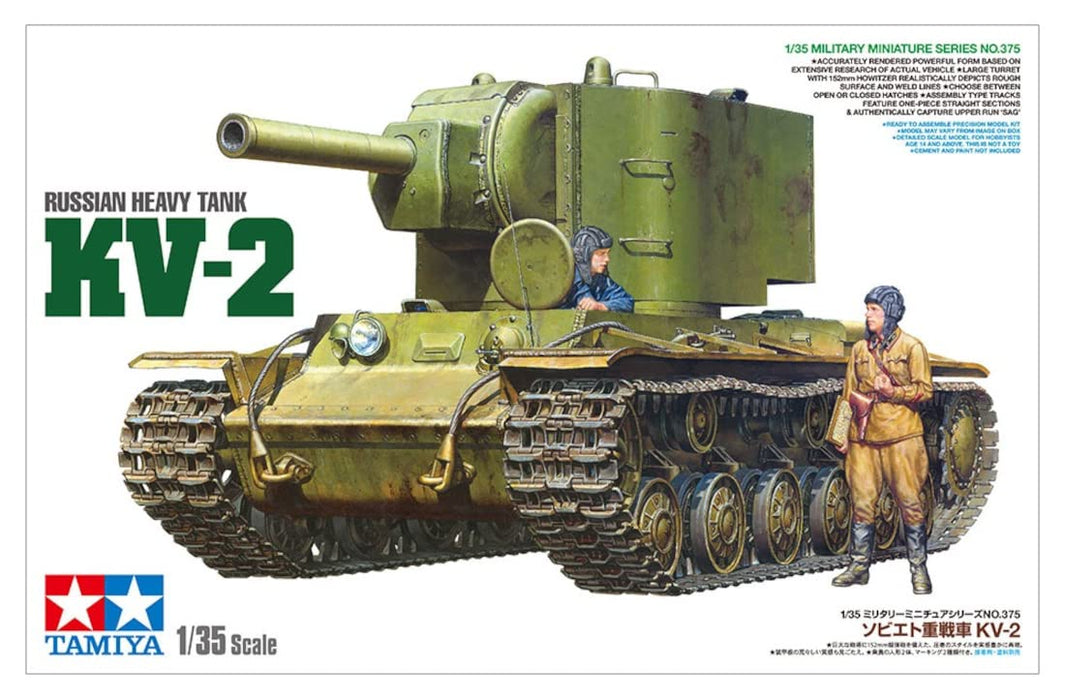 TAMIYA 1/35 Russian Heavy Tank Kv-2 Plastic Model- Japan Figure Store - #1 Bring To You The Best Japanese Goods