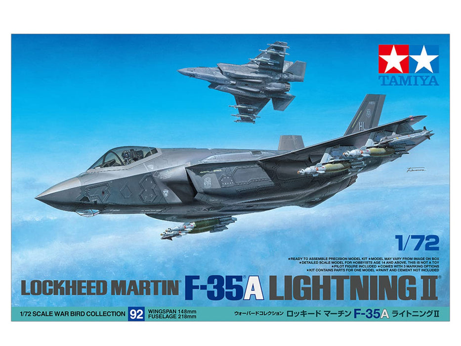Tamiya F-35A Lightning Ii 1/72 Warbird Collection Plastic Model 60792 - Made In Japan- Japan Figure Store - #1 Bring To You The Best Japanese Goods