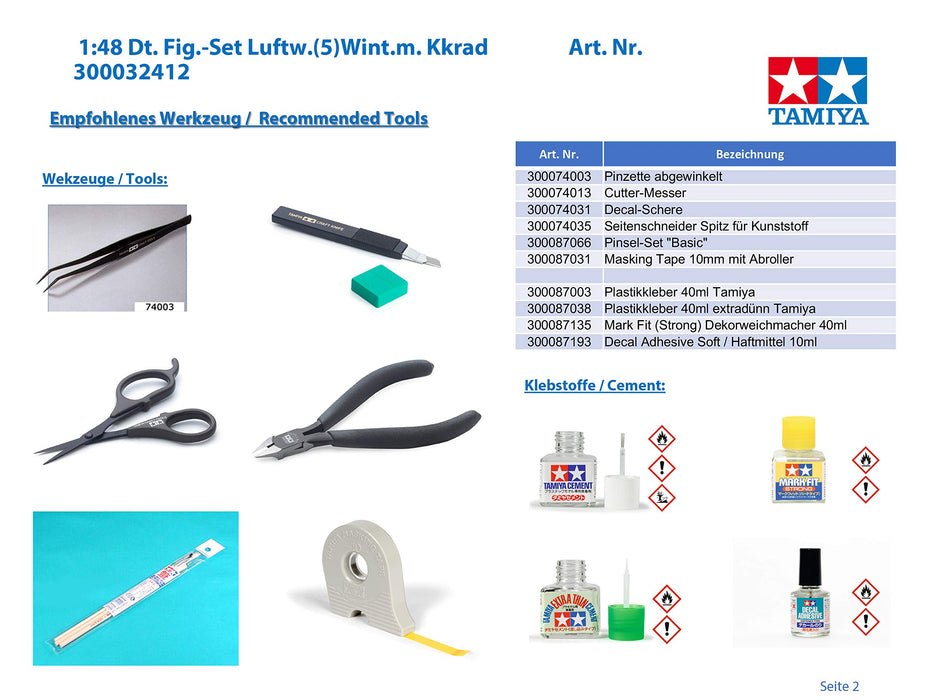 TAMIYA 32412 German Luftwaffe Crew Winter W/ Kettenkraftrad 1/48 Scale Kit- Japan Figure Store - #1 Bring To You The Best Japanese Goods