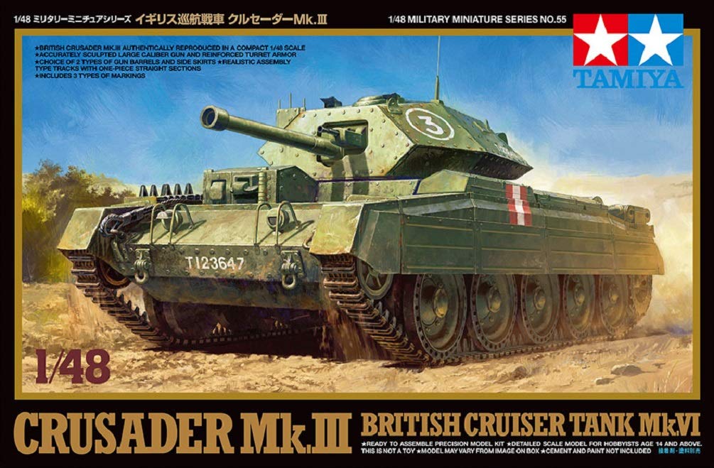 TAMIYA 32555 British Cruiser Tank Mk.Vi Crusader Mk.Iii 1/48 Scale Kit- Japan Figure Store - #1 Bring To You The Best Japanese Goods