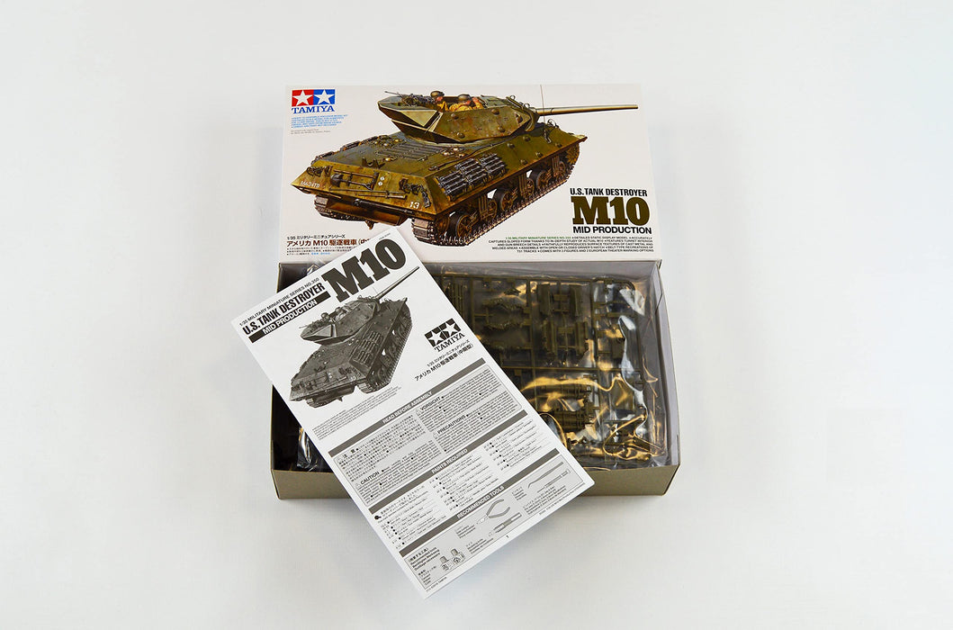 Tamiya 35350 Military Miniature Series No.350: Us Army M10 Destroyer Tank - Japanese Plastic Model- Japan Figure Store - #1 Bring To You The Best Japanese Goods