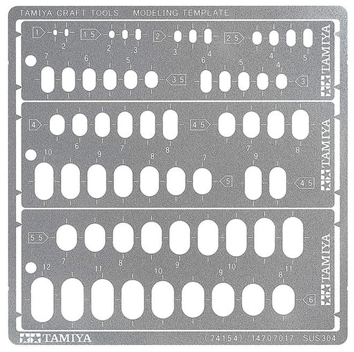 Tamiya Craft Tool Series No.154 Modeling Template (Oval 1-6Mm) Plastic Model Tool 74154- Japan Figure Store - #1 Bring To You The Best Japanese Goods