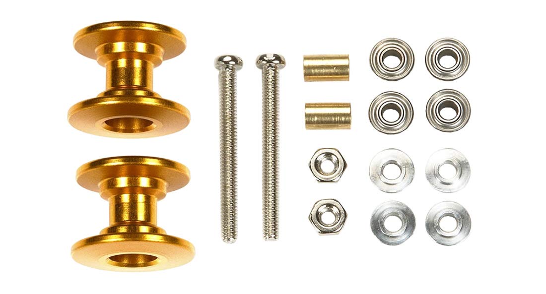 TAMIYA Mini 4Wd Lightweight Double Aluminum Rollers 13-12Mm/ Gold- Japan Figure Store - #1 Bring To You The Best Japanese Goods