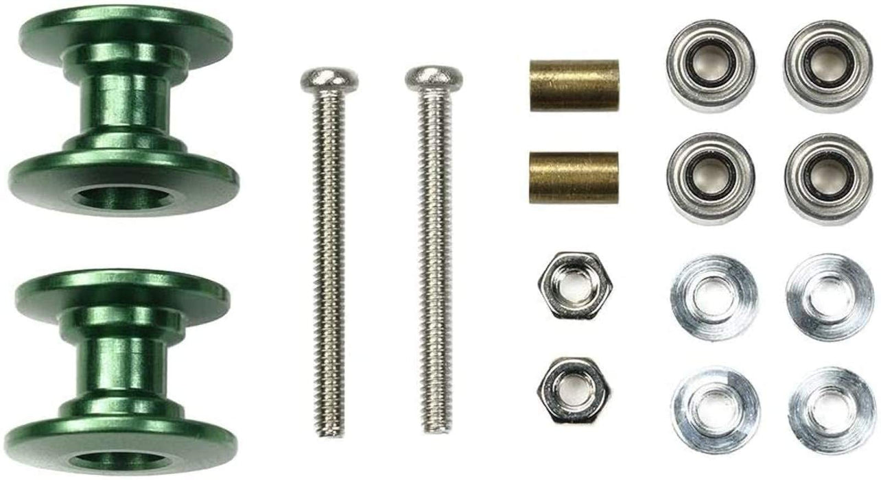 TAMIYA Mini 4Wd Lightweight Double Aluminum Rollers 13-12Mm/ Green- Japan Figure Store - #1 Bring To You The Best Japanese Goods