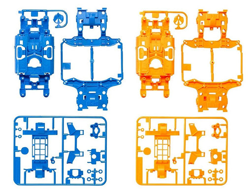 TAMIYA 95386 Mini 4Wd Ms Chassis Set Light Blue/Orange- Japan Figure Store - #1 Bring To You The Best Japanese Goods