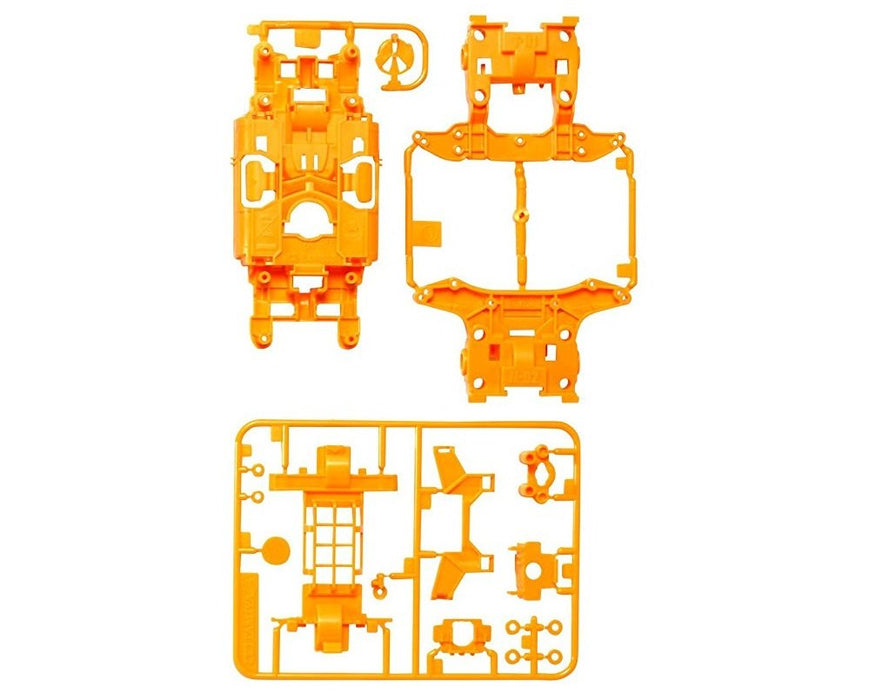 TAMIYA 95386 Mini 4Wd Ms Chassis Set Light Blue/Orange- Japan Figure Store - #1 Bring To You The Best Japanese Goods