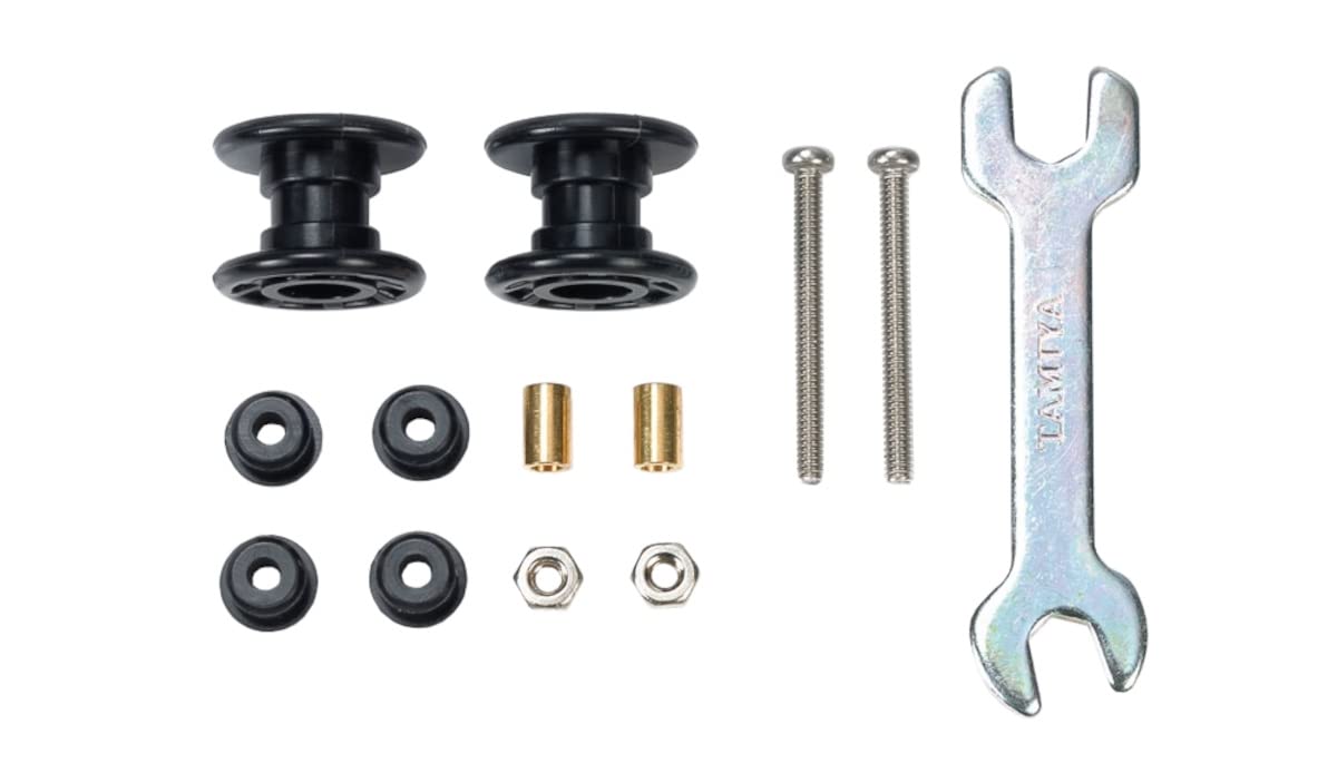 TAMIYA Mini 4Wd Plastic Double Rollers Low Friction 13-13Mm Black- Japan Figure Store - #1 Bring To You The Best Japanese Goods