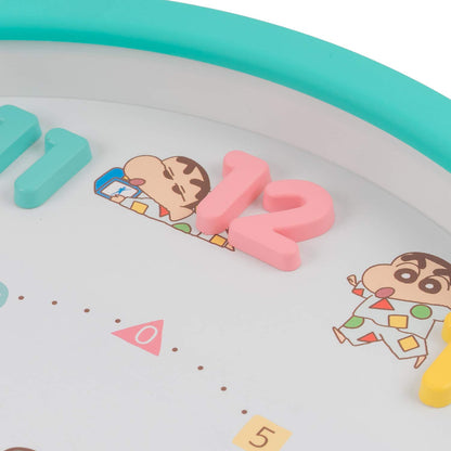 T'S FACTORY Crayon Shin-Chan Wall Clock Pajama Patterned Green- Japan Figure Store - #1 Bring To You The Best Japanese Goods
