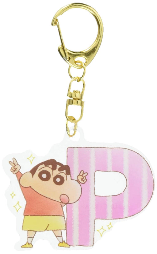T'S FACTORY Crayon Shin-Chan Initial Acrylic Keychain P- Japan Figure Store - #1 Bring To You The Best Japanese Goods
