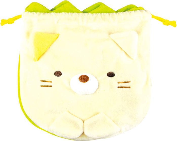 Tee&S Factory Drawstring Bag Nikoichi Drawstring Sumikko Gurashi Cat Zassou 19.5 X 0.8 X 18.5 Cm- Japan Figure Store - #1 Bring To You The Best Japanese Goods
