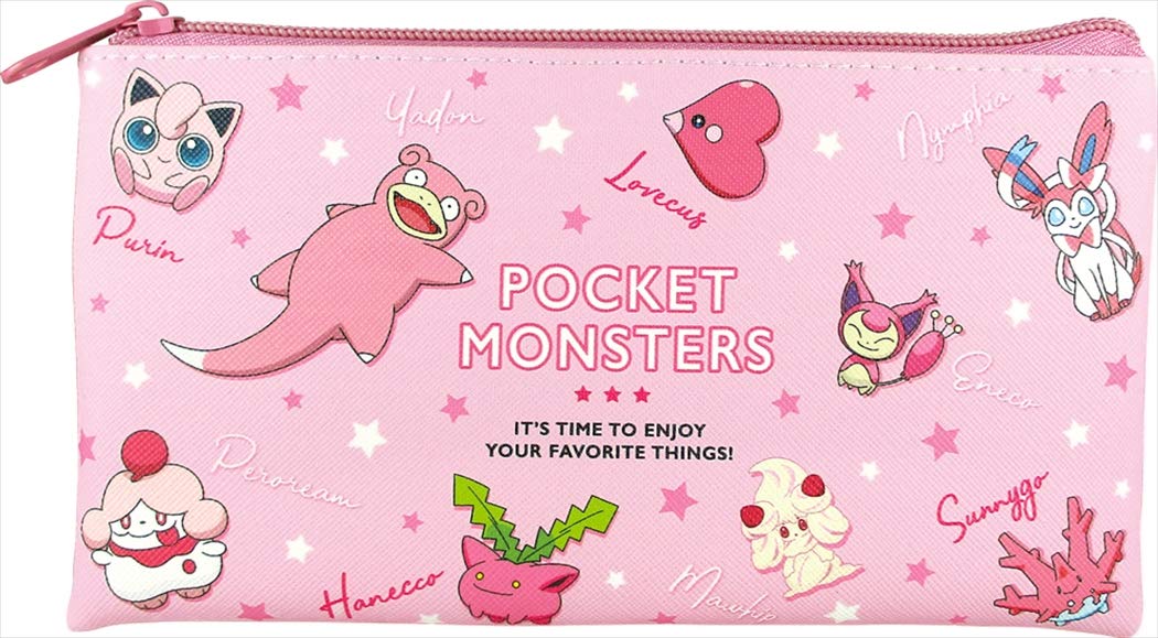 TS Factory Flat Multi Pouch Colors Pokemon Pink 1.5 X 19 X 10.5 Cm Pm-5533572Pk- Japan Figure Store - #1 Bring To You The Best Japanese Goods