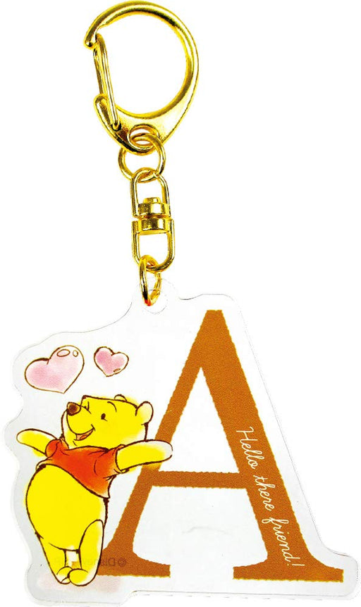 TS Factory Initial Acrylic Key Chain Winnie The Pooh A Disney 0.3 X 5.5 X 5.1 Cm Dn-5541131A- Japan Figure Store - #1 Bring To You The Best Japanese Goods