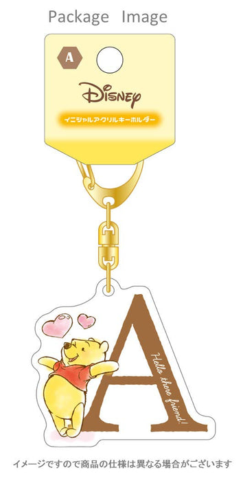TS Factory Initial Acrylic Key Chain Winnie The Pooh A Disney 0.3 X 5.5 X 5.1 Cm Dn-5541131A- Japan Figure Store - #1 Bring To You The Best Japanese Goods
