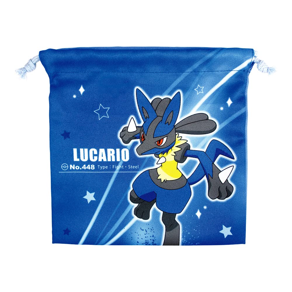TS Factory Pokemon Flat Drawstring Starlight Lucario H20 X W20Cm Pm-5530205Lu- Japan Figure Store - #1 Bring To You The Best Japanese Goods