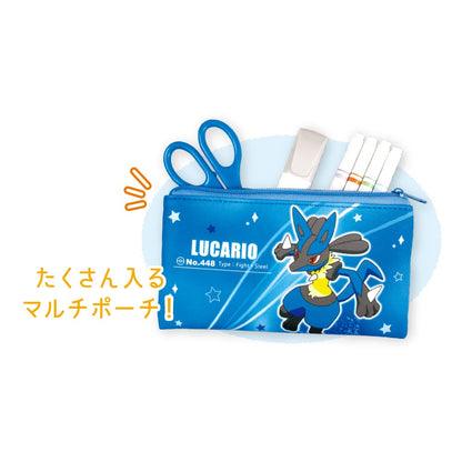 Tee&S Factory Pokemon Flat Multi Pouch Starlight Lucario H10.5 X W19Cm Pm-5533895Lu- Japan Figure Store - #1 Bring To You The Best Japanese Goods