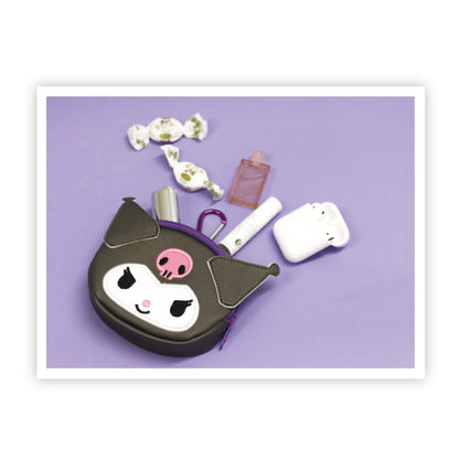 TS Factory Sanrio Do-Up Pouch With Card Holder Kuromi H10.7 X W13.3 X D3.7Cm Sr-5533839Ku- Japan Figure Store - #1 Bring To You The Best Japanese Goods