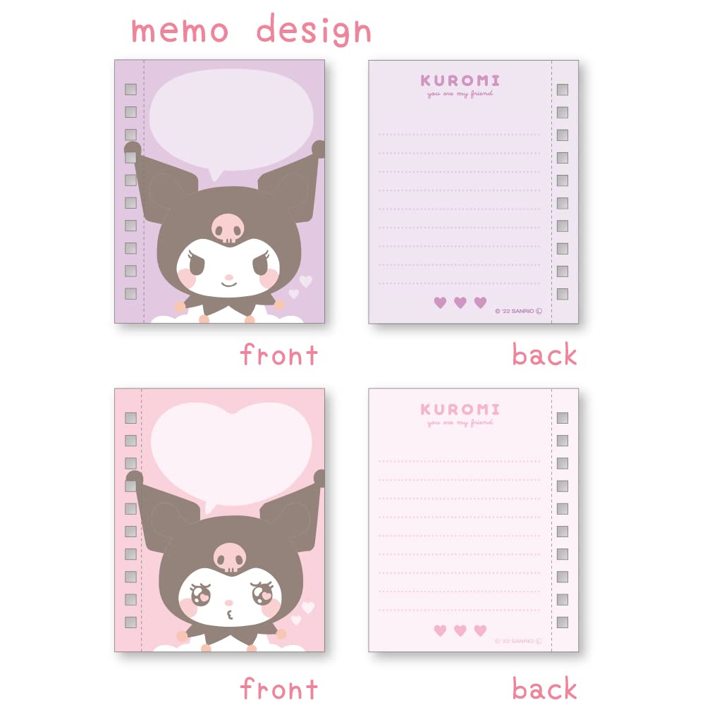 T'S Factory Sanrio Transform Mini Ring Memo Japan Window Kuromi H10.3Xw8.2Xd1.5Cm Sr-5543082Ku- Japan Figure Store - #1 Bring To You The Best Japanese Goods