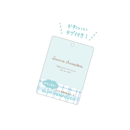 T'S Factory Sanrio W Zipper Slim Pen Pouch Sanrio Characters- Japan Figure Store - #1 Bring To You The Best Japanese Goods