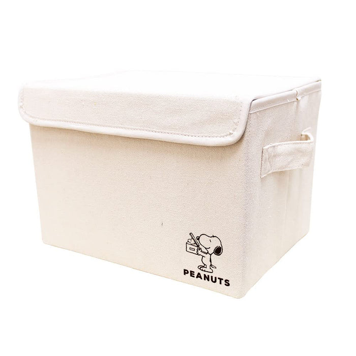 Tee&S Factory Snoopy Folding Storage Box With Lid Beige H28 X W19 X D20Cm Sn-5542519Be- Japan Figure Store - #1 Bring To You The Best Japanese Goods