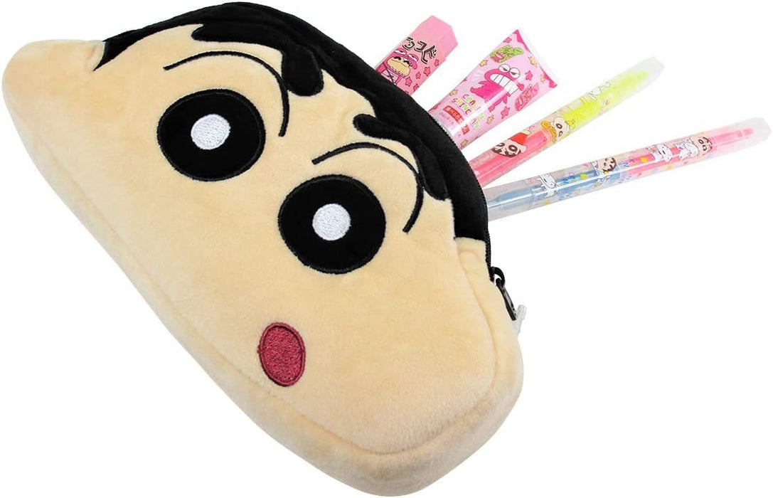 Tees Crayon Shin-Chan Pen Case Pouch Pencil Case Plush Face Shin-Chan Approx. 20.5 X 10.5 X 4 Cm Ks-5523247Sn- Japan Figure Store - #1 Bring To You The Best Japanese Goods